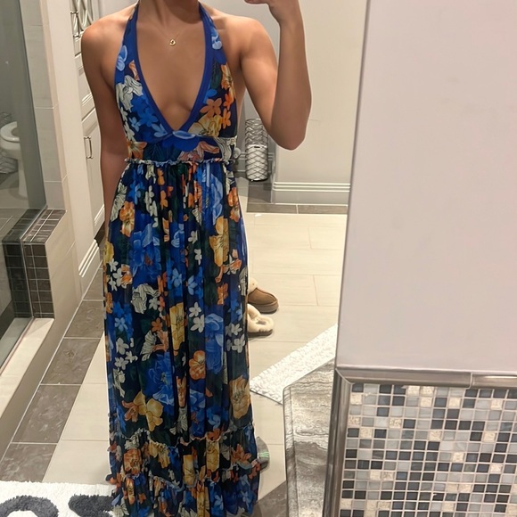 Agua Bendita x Revolve Ashley Maxi Dress in Royal - size XS - Picture 1 of 4